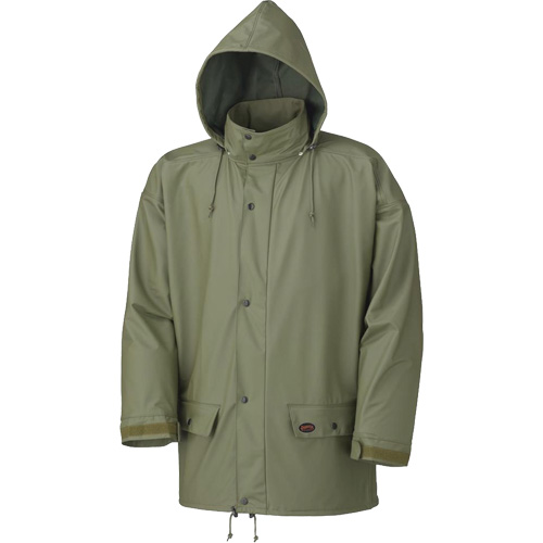 D7000 Stretch Rain Jacket, Polyurethane, X-Small, Green Pryde Industrial Inc.