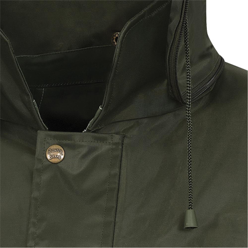 D8120J Nailhead Ripstop Tree Planter Hooded Jacket, Polyester/PVC, X-Small, Green Pryde Industrial Inc.
