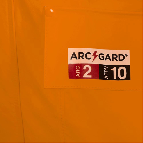 5880 Manteau de pluie ignifuge et protection contre les &eacute;clats d'arc &eacute;lectrique, T-petit, Orange haute visibilit&eacute;, 10 cal/cm² Pryde Industrial Inc.