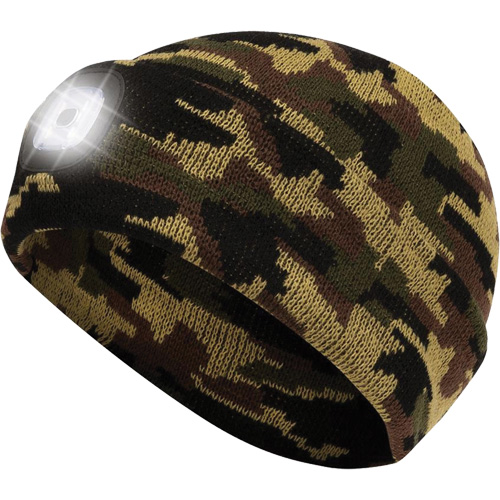 5677 Knit Toque with LED Headlight, Fleece Lining, One Size, Camo Pryde Industrial Inc.