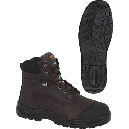 1026 Bottes de travail 6" marron, Cuir, Embout Acier, Taille 10 Pryde Industrial Inc.