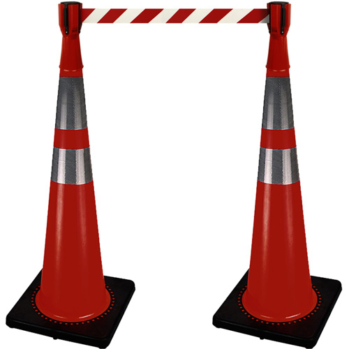 2308 Capuchon pour c&ocirc;ne de signalisation avec ruban de 10' pour barricade Pryde Industrial Inc.