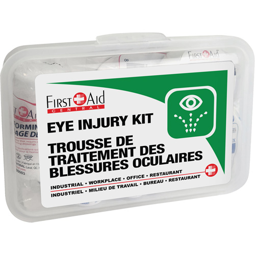 Ensemble pour les l&eacute;sions oculaires, Boîte en plastique Pryde Industrial Inc.