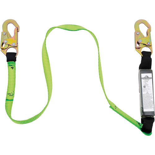SA-5400-6 Shock Absorbing Lanyard, 6', Snap Hook Center, Snap Hook Leg Ends, Polyester Pryde Industrial Inc.
