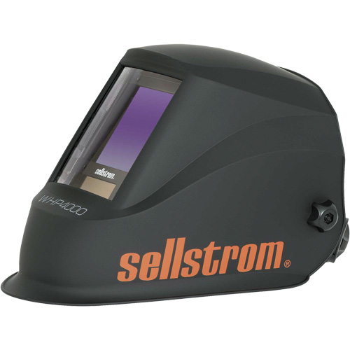 WHP4000 Casque de soudage ADF de la s&eacute;rie Premium avec technologie de lentilles bleues extra larges, 3,94" lo x 3,28" la Champ de vision, Noir/Orange Pryde Industrial Inc.