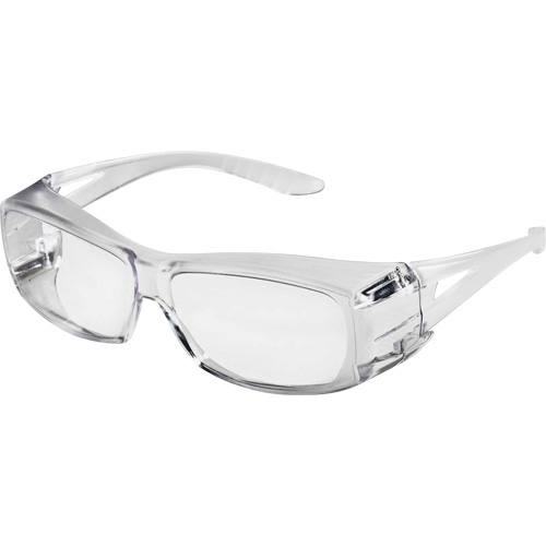 X350 OTG Safety Glasses, Clear Lens, Anti-Scratch, ANSI Z87+/Meets/Exceeds CSA Z94.3 Pryde Industrial Inc.