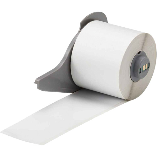 All-Weather Permanent Adhesive Label Tape, Vinyl, White, 2" Width Pryde Industrial Inc.