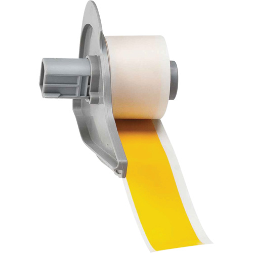 All-Weather Permanent Adhesive Label Tape, Vinyl, Yellow, 1" Width Pryde Industrial Inc.