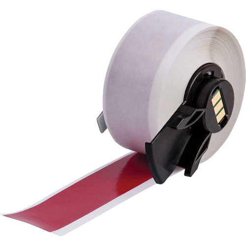 Multi-Purpose Label Tape, Vinyl, Red, 1" Width Pryde Industrial Inc.