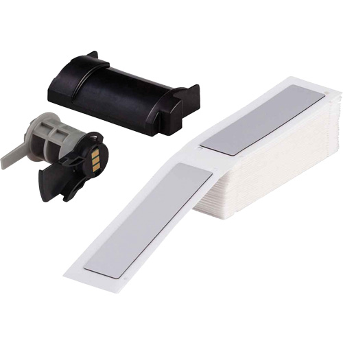 Raised Panel Labels, Polyester, 1" L x 4" H, White Pryde Industrial Inc.