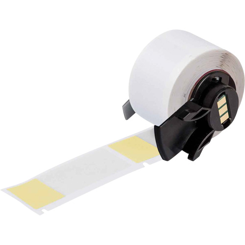Self-Laminating Wrap-Around Wire & Cable Labels, Vinyl, 1" L x 2.5" H, White Pryde Industrial Inc.