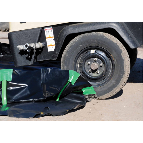 Ultra-Containment Berm&reg;, 748 US gal. Capacity, 10' W x 10' L x 12" H, Stake Wall Pryde Industrial Inc.