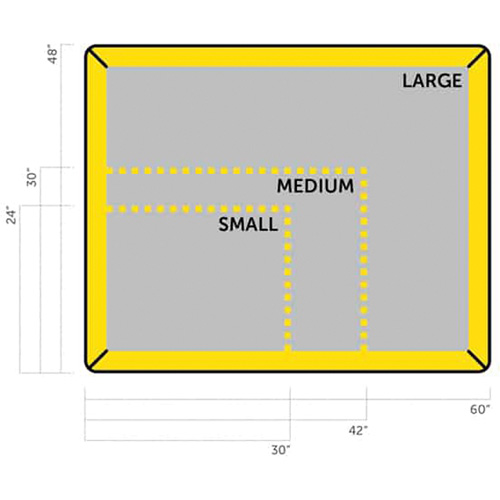 Large Ultra-Filter Pad, 3.3 US gal. Capacity, 5' W x 4' L x 3" H, Foam Wall Pryde Industrial Inc.