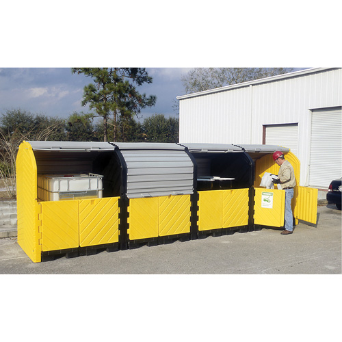 P16 Plus Ultra-Hard Top Spill Pallets&reg; without Drain, 250" L x 79" W x 62" H, 9000 lbs. Load Capacity Pryde Industrial Inc.