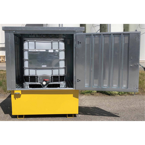 Steel Ultra-IBC Hard Top, 71.1" L x 83.1" W x 66.3" H, 5640 lbs. Load Capacity Pryde Industrial Inc.