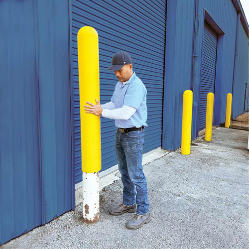 Ultra-Post Protector&reg;, 8" Dia. x 52" L, Yellow Pryde Industrial Inc.