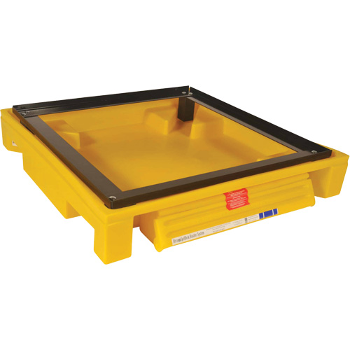Single Drum Ultra-Safety Cabinet Bladder System&reg;, 37.8" L x 37.8" W x 6.3" H, 1500 lbs. Load Capacity Pryde Industrial Inc.