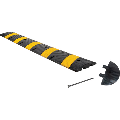 Speed Bump Kit, Rubber, 6' L x 11" W x 2" H Pryde Industrial Inc.