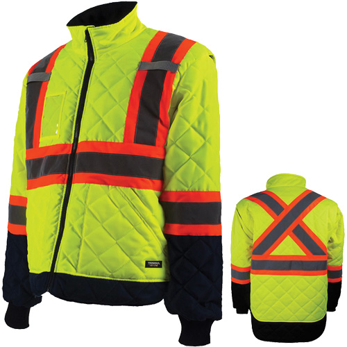 Manteau pour installations frigorifiques, Polyester, Orange haute visibilit&eacute;, T-Grand Pryde Industrial Inc.