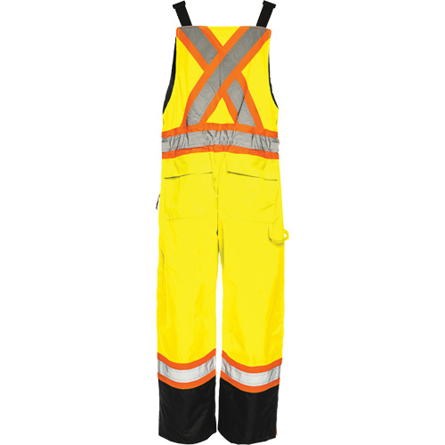 TO1 Winter Traffic Overalls, Polyester, Small, Black/High Visibility Lime-Yellow Pryde Industrial Inc.