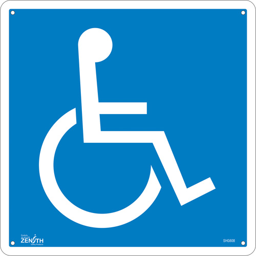 Handicap CSA Standard Safety Sign, 12" x 12", Aluminum, Pictogram Pryde Industrial Inc.