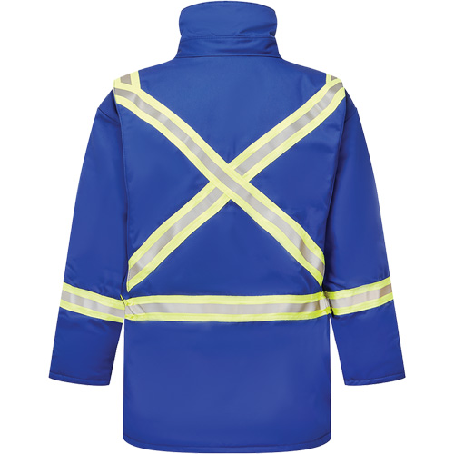 Avenger 9 oz. Flame Resistant Insulated Parka, Large, Royal Blue Pryde Industrial Inc.