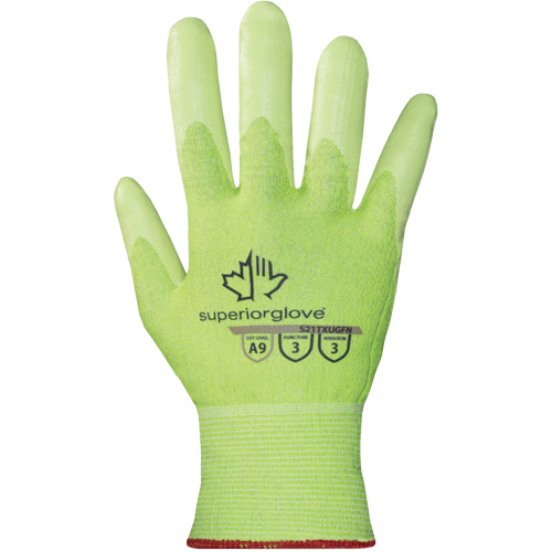 Gants haute visibilit&eacute; r&eacute;sistants &agrave; la coupe S21TXUGFN, Taille 5/2T-petit, Calibre 21, Rev&ecirc;tement Nitrile, Enveloppe en TenActiv, ASTM ANSI niveau A9 Pryde Industrial Inc.