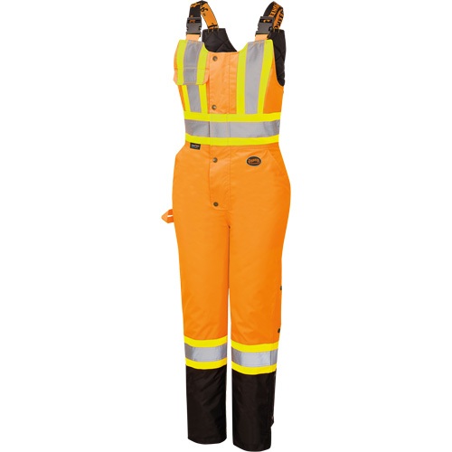 5040BBW Combinaison de s&eacute;curit&eacute; imperm&eacute;able haute visibilit&eacute; pour femmes, Polyester, T-petit, Noir/Orange haute visibilit&eacute; Pryde Industrial Inc.