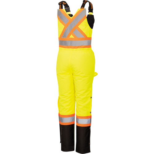 5041BBW Combinaison de s&eacute;curit&eacute; imperm&eacute;able haute visibilit&eacute; pour femmes, Polyester, T-petit, Noir/Jaune lime haute visibilit&eacute; Pryde Industrial Inc.