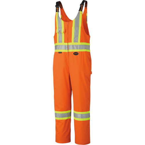 6617ZT High-Visibility Safety Overalls with Leg Zippers, Poly-Cotton, 40 (Tall), High Visibility Orange Pryde Industrial Inc.