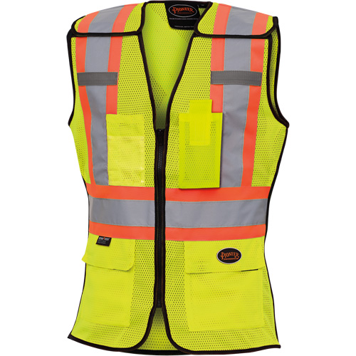 489 Women's High-Visibility Safety Tear-Away Vest, High Visibility Lime-Yellow, X-Small, Polyester Pryde Industrial Inc.