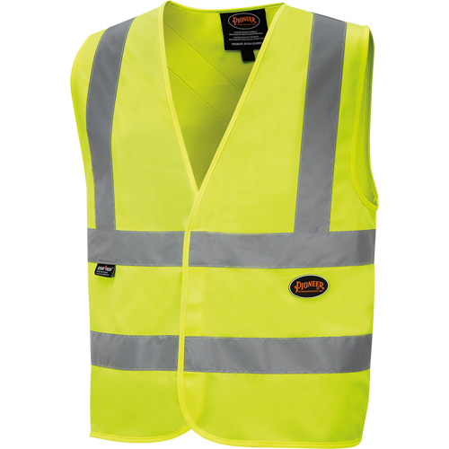6886 High-Visibility Tricot Safety Vest, High Visibility Lime-Yellow, Small, Polyester Pryde Industrial Inc.