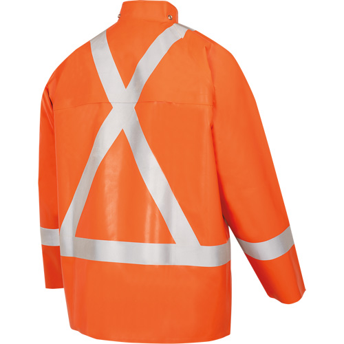 5990J Manteau de s&eacute;curit&eacute; imperm&eacute;able tr&egrave;s robuste ignifuge et r&eacute;sistant aux arcs &eacute;lectriques, Petit, Orange haute visibilit&eacute;, 11 cal/cm² Pryde Industrial Inc.