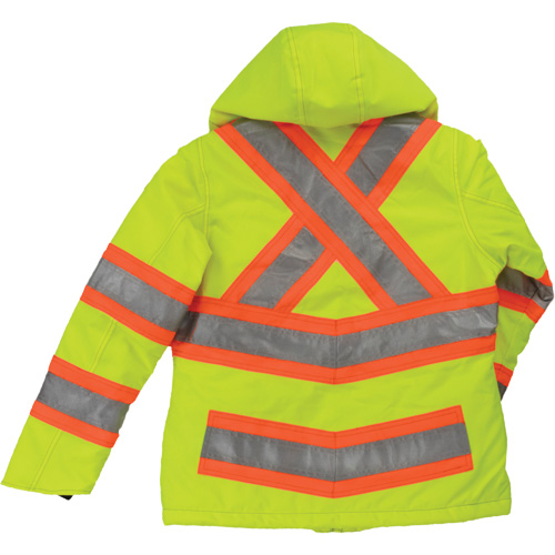 Womens Insulated Flex Safety Jacket, Polyester, High Visibility Lime-Yellow, X-Large Pryde Industrial Inc.