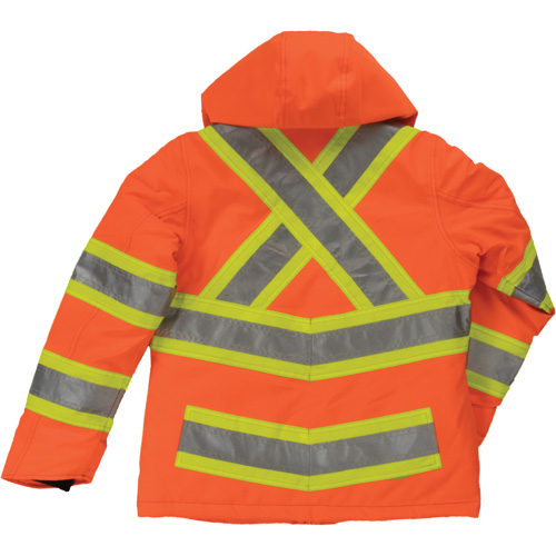 Womens Insulated Flex Safety Jacket, Polyester, High Visibility Orange, Large Pryde Industrial Inc.