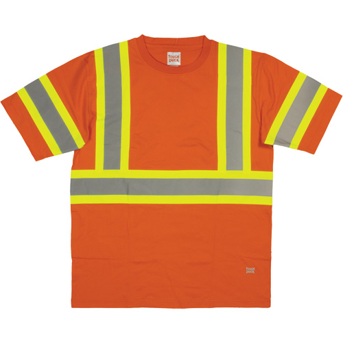 Chemise de s&eacute;curit&eacute; &agrave; manches courtes, Coton, T-petit, Orange haute visibilit&eacute; Pryde Industrial Inc.