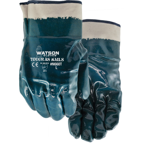Tough-As-Nails Chemical-Resistant Gloves, Size X-Large, Cotton/Nitrile Pryde Industrial Inc.