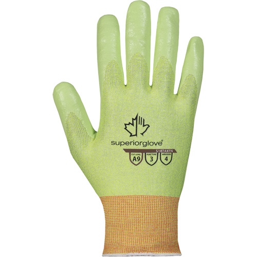 Hi-Viz S18TAXFN Cut-Resistant Gloves, Size 6, 18 Gauge, Foam Nitrile Coated, TenActiv Shell, ASTM ANSI Level A9 Pryde Industrial Inc.