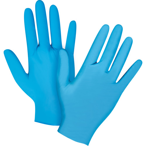 Emballages de gants jetables pour machine distributrice, Petit, Nitrile, 4,5 mils, Sans poudre, Bleu, Classe 2 Pryde Industrial Inc.