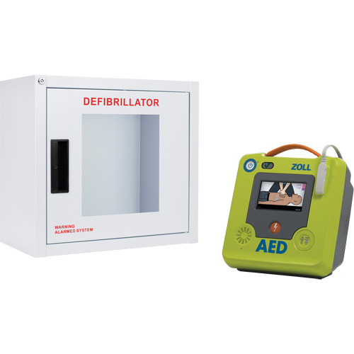 Ensemble armoire murale et d&eacute;fibrillateur AED 3, Semi-automatique, Anglais, Classe 4 Pryde Industrial Inc.