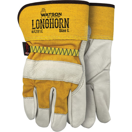 Gants Longhorn, Grand, Paume en Cuir fleur de vache Pryde Industrial Inc.