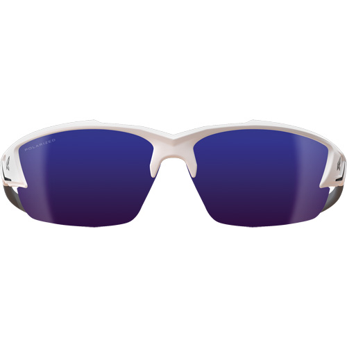 Khor G2 Safety Glasses, Blue Mirror Lens, Anti-Scratch/Polarized, ANSI Z87+/MCEPS GL-PD 10-12/Meets/Exceeds CSA Z94.3 Pryde Industrial Inc.