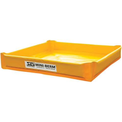 Yellow PVC Mini-Berm, 34 US gal. Capacity, 3' W x 3' L x 6" H Pryde Industrial Inc.