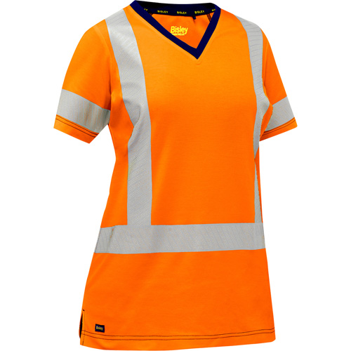 Bisley&reg; Women's X-Back Short Sleeve Shirt, Poly-Cotton, Small, High Visibility Orange Pryde Industrial Inc.