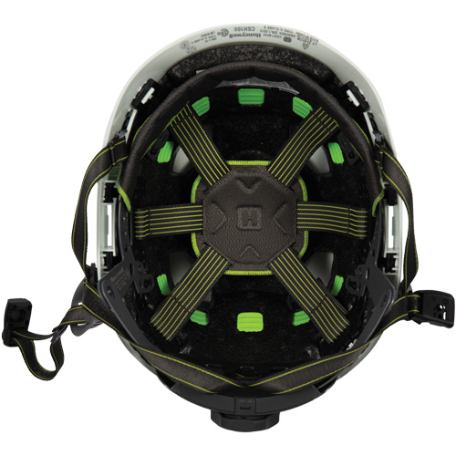 Fibre Metal Climbing Style Safety Helmet, Meets CSA Type 2, Ratchet Suspension, Vented Pryde Industrial Inc.