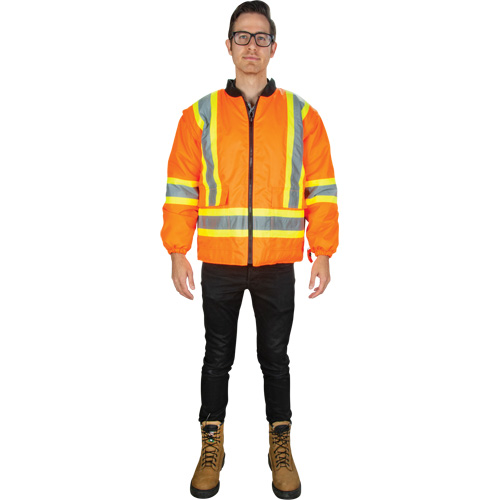 Parka d'hiver imperm&eacute;able 7-en-1, Orange haute visibilit&eacute;, Grand Pryde Industrial Inc.