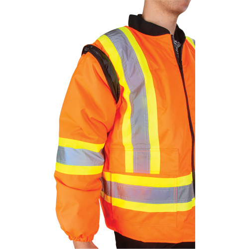 Parka d'hiver imperm&eacute;able 7-en-1, Orange haute visibilit&eacute;, Grand Pryde Industrial Inc.