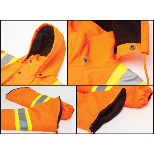 Parka d'hiver imperm&eacute;able 7-en-1, Orange haute visibilit&eacute;, Grand Pryde Industrial Inc.