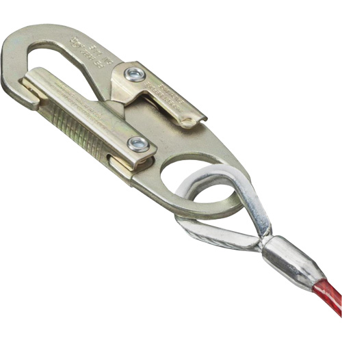 SA-5500-4 Shock Absorbing Lanyard, 4', Snap Hook Center, Snap Hook Leg Ends, Galvanized Steel Pryde Industrial Inc.
