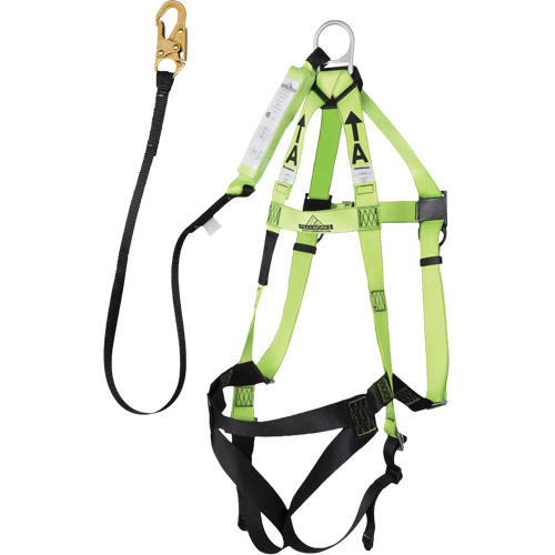 FBH-10000A5440-6 6' Class A Harness & Lanyard with 220 lbs. Capacity, Harness/Lanyard Combo Pryde Industrial Inc.